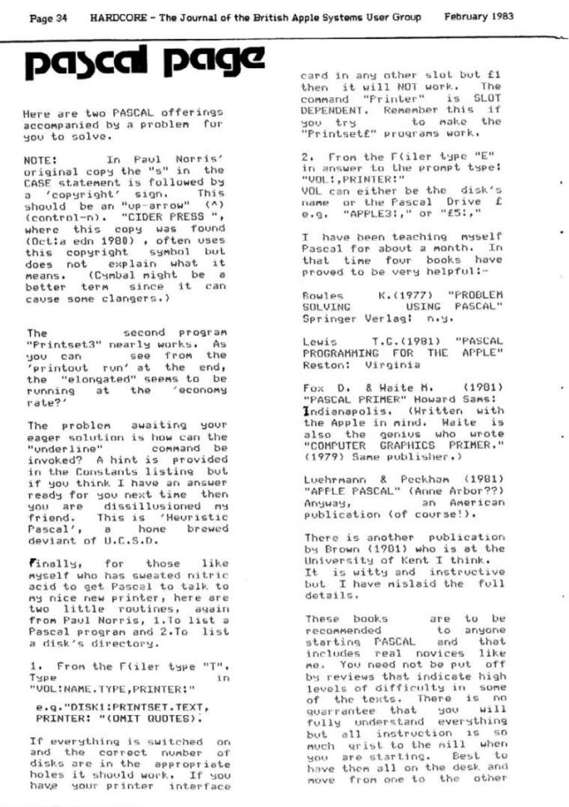 Hardcore Volume 3 No. 1 1983 02 BASUG GB — page 34