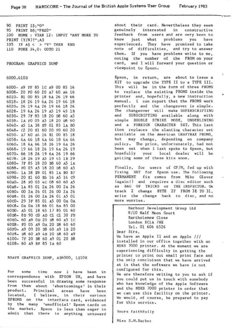 Hardcore Volume 3 No. 1 1983 02 BASUG GB — page 38