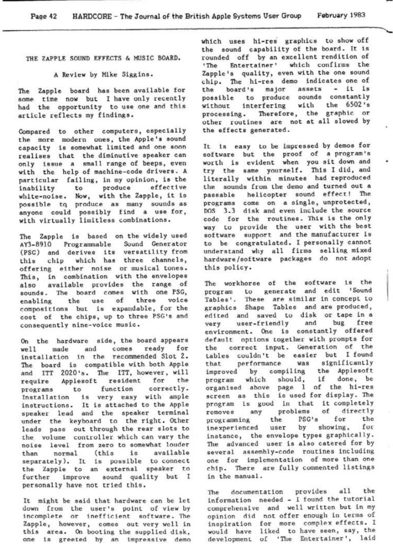 Hardcore Volume 3 No. 1 1983 02 BASUG GB — page 42