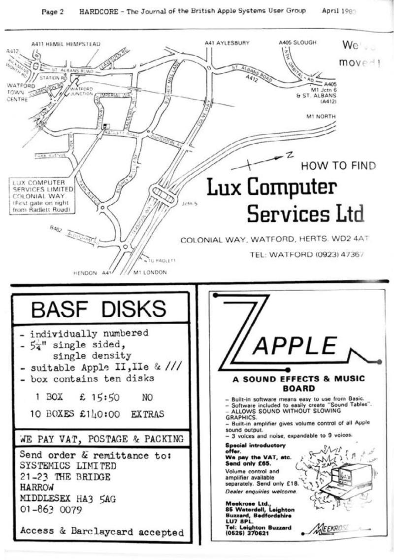 Hardcore Volume 3 No. 2 1983 04 BASUG GB — page 2