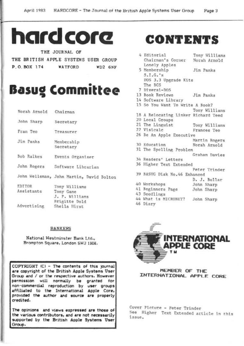 Hardcore Volume 3 No. 2 1983 04 BASUG GB — page 3