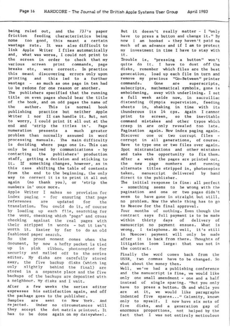 Hardcore Volume 3 No. 2 1983 04 BASUG GB — page 16
