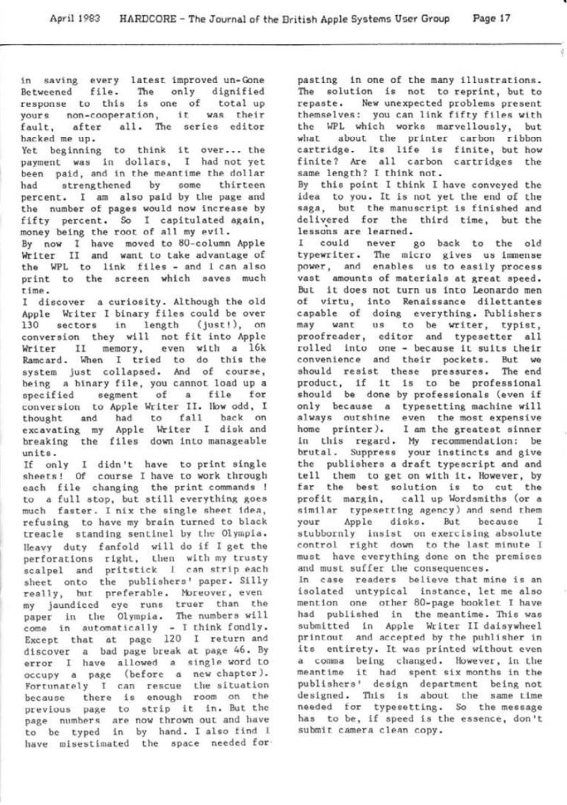 Hardcore Volume 3 No. 2 1983 04 BASUG GB — page 17