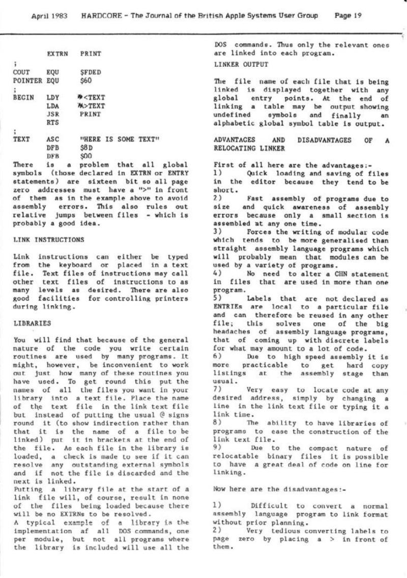 Hardcore Volume 3 No. 2 1983 04 BASUG GB — page 19