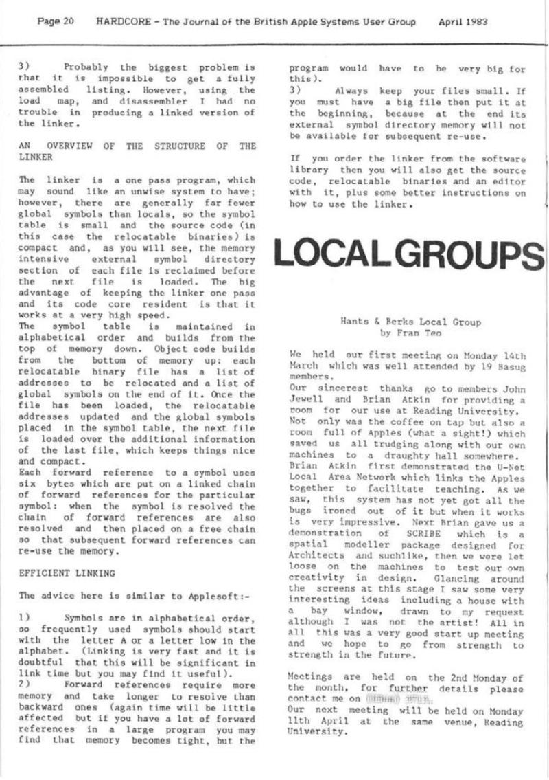Hardcore Volume 3 No. 2 1983 04 BASUG GB — page 20