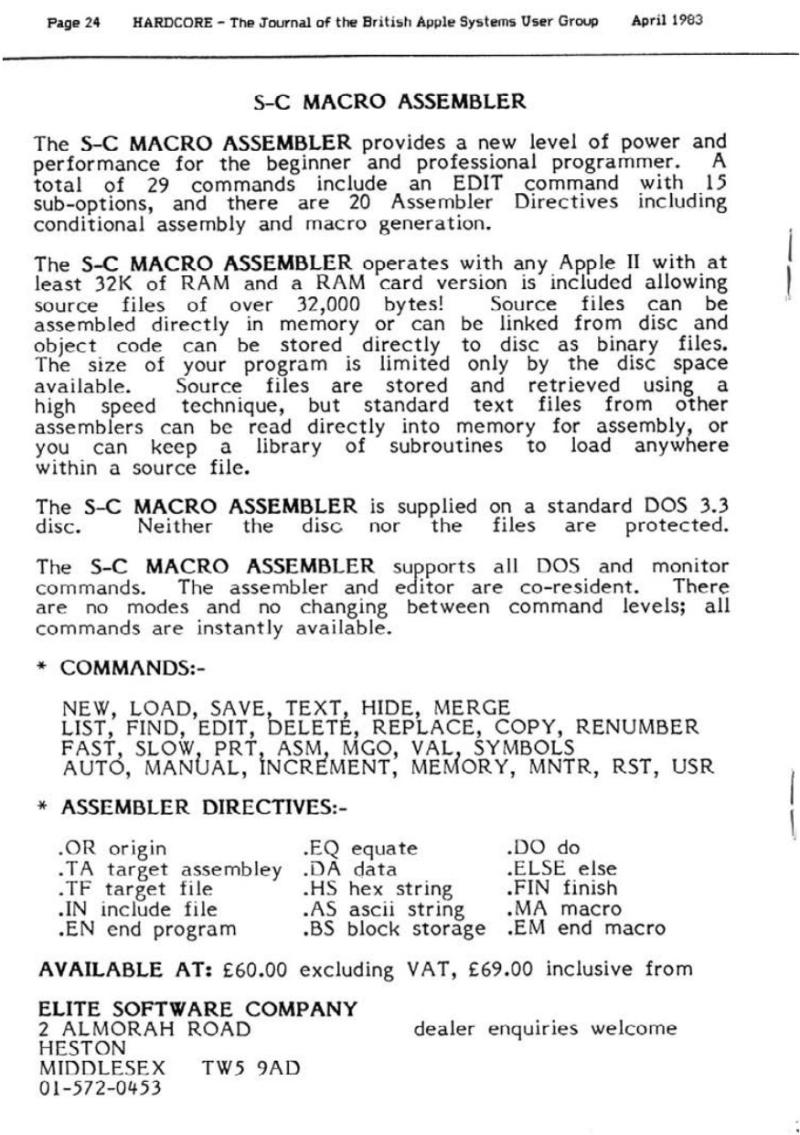 Hardcore Volume 3 No. 2 1983 04 BASUG GB — page 24