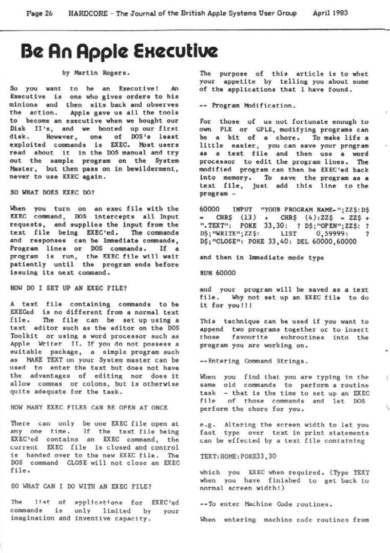 Hardcore Volume 3 No. 2 1983 04 BASUG GB — page 26