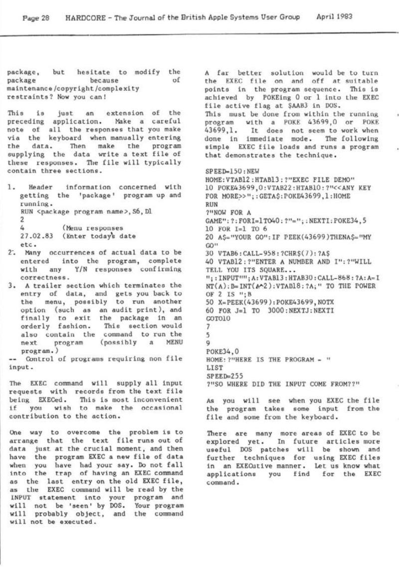 Hardcore Volume 3 No. 2 1983 04 BASUG GB — page 28