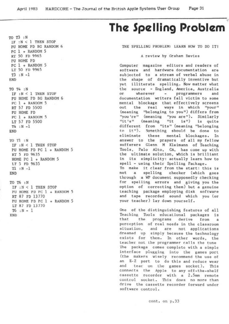 Hardcore Volume 3 No. 2 1983 04 BASUG GB — page 31