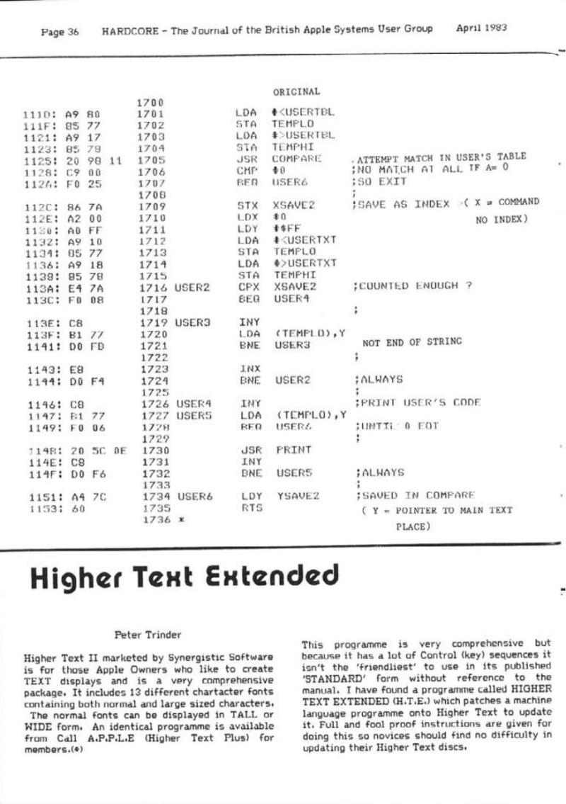 Hardcore Volume 3 No. 2 1983 04 BASUG GB — page 36