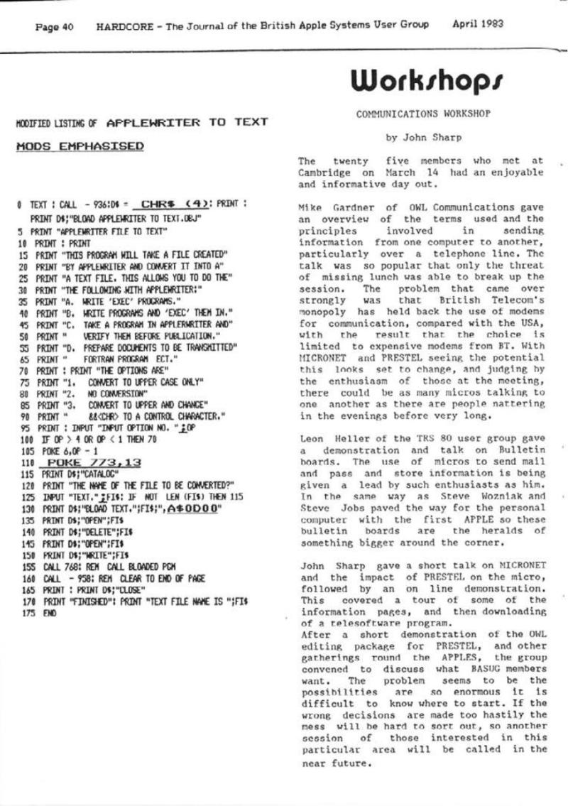 Hardcore Volume 3 No. 2 1983 04 BASUG GB — page 40