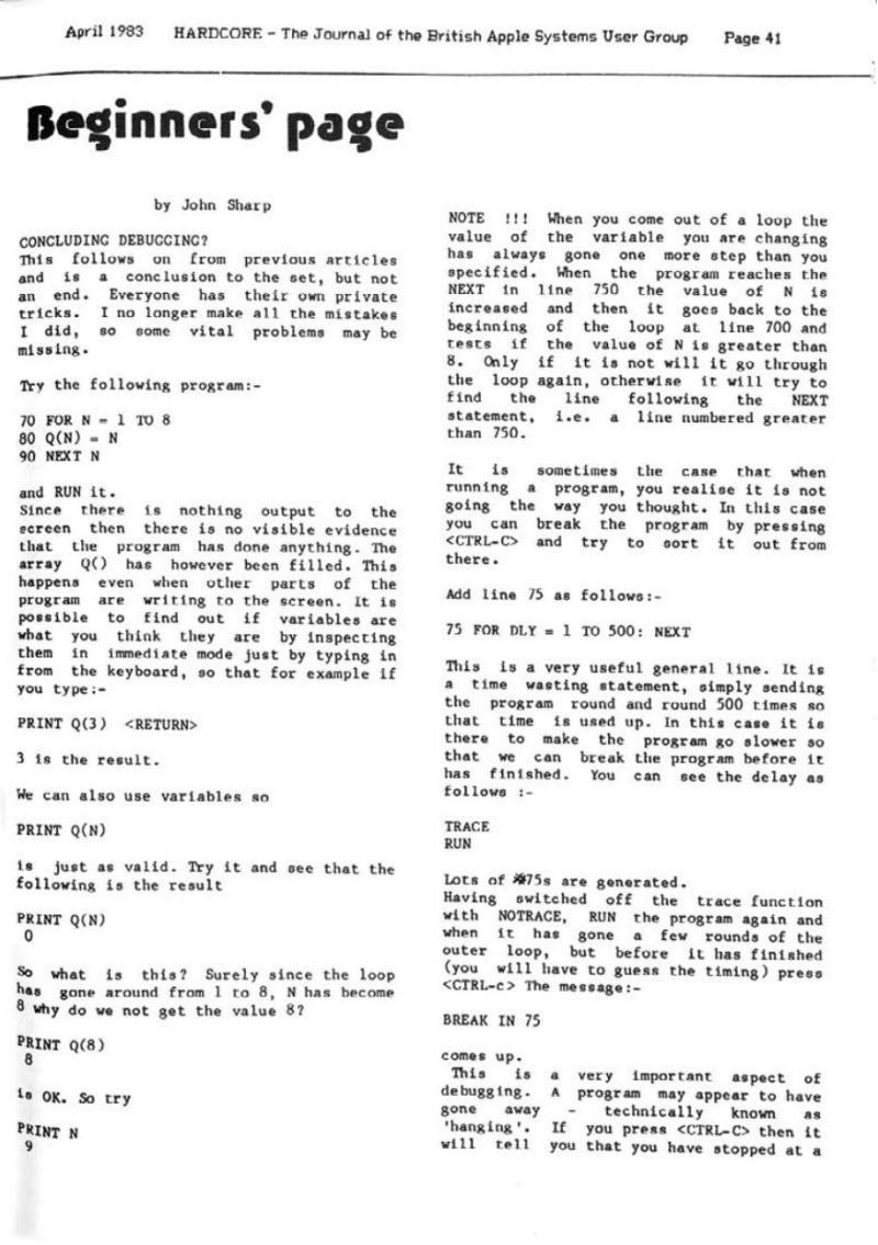 Hardcore Volume 3 No. 2 1983 04 BASUG GB — page 41