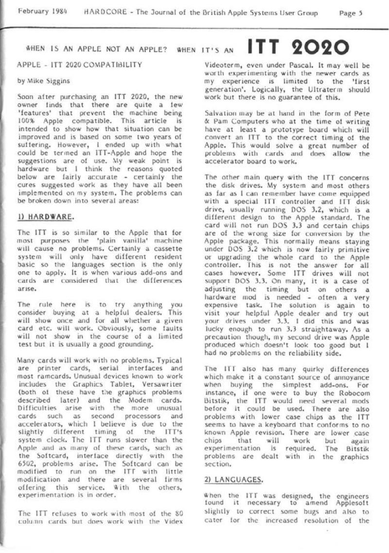Hardcore Volume 4 No. 1 1984 02 BASUG GB — page 5