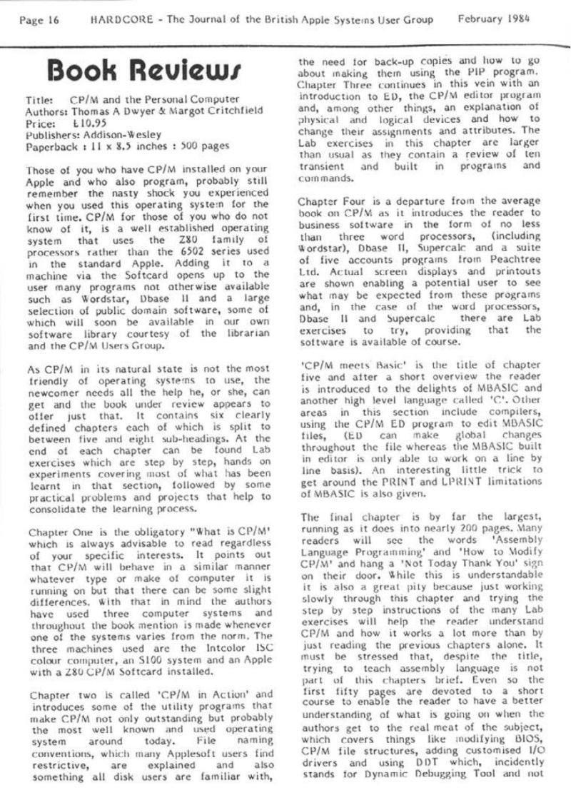 Hardcore Volume 4 No. 1 1984 02 BASUG GB — page 16