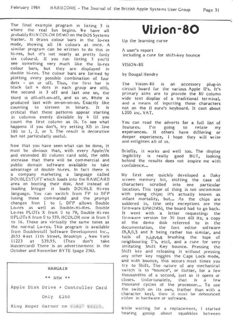 Hardcore Volume 4 No. 1 1984 02 BASUG GB — page 31