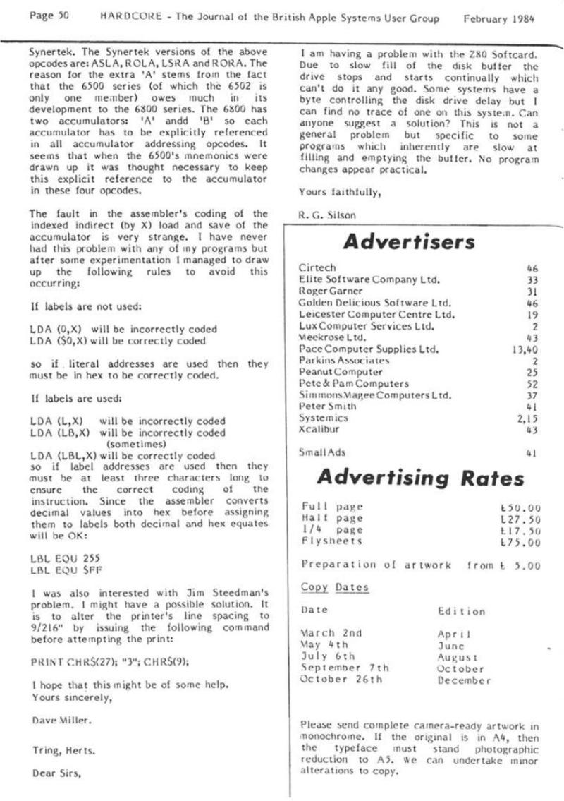 Hardcore Volume 4 No. 1 1984 02 BASUG GB — page 50
