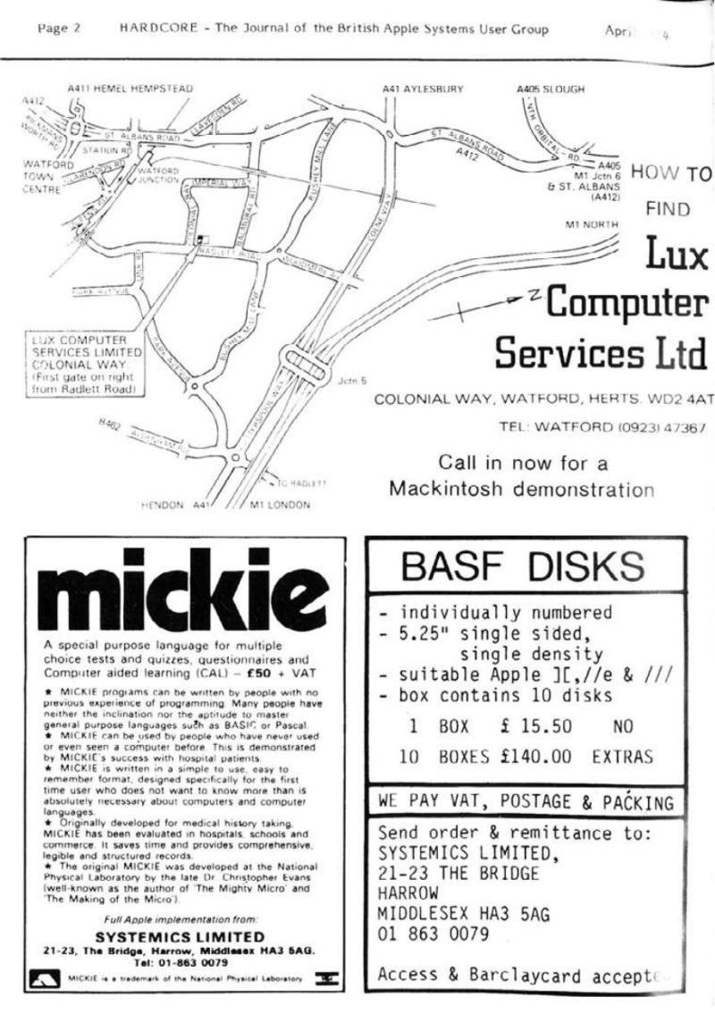 Hardcore Volume 4 No. 2 1984 04 BASUG GB — page 2