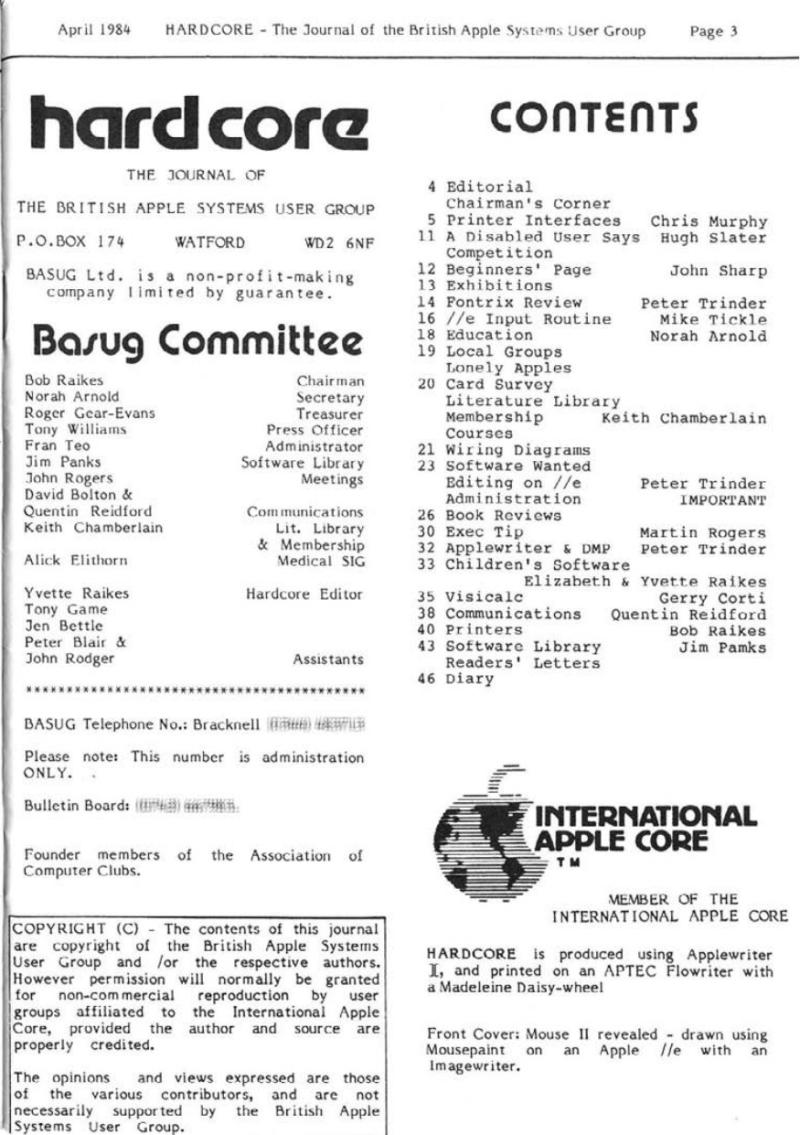 Hardcore Volume 4 No. 2 1984 04 BASUG GB — page 3