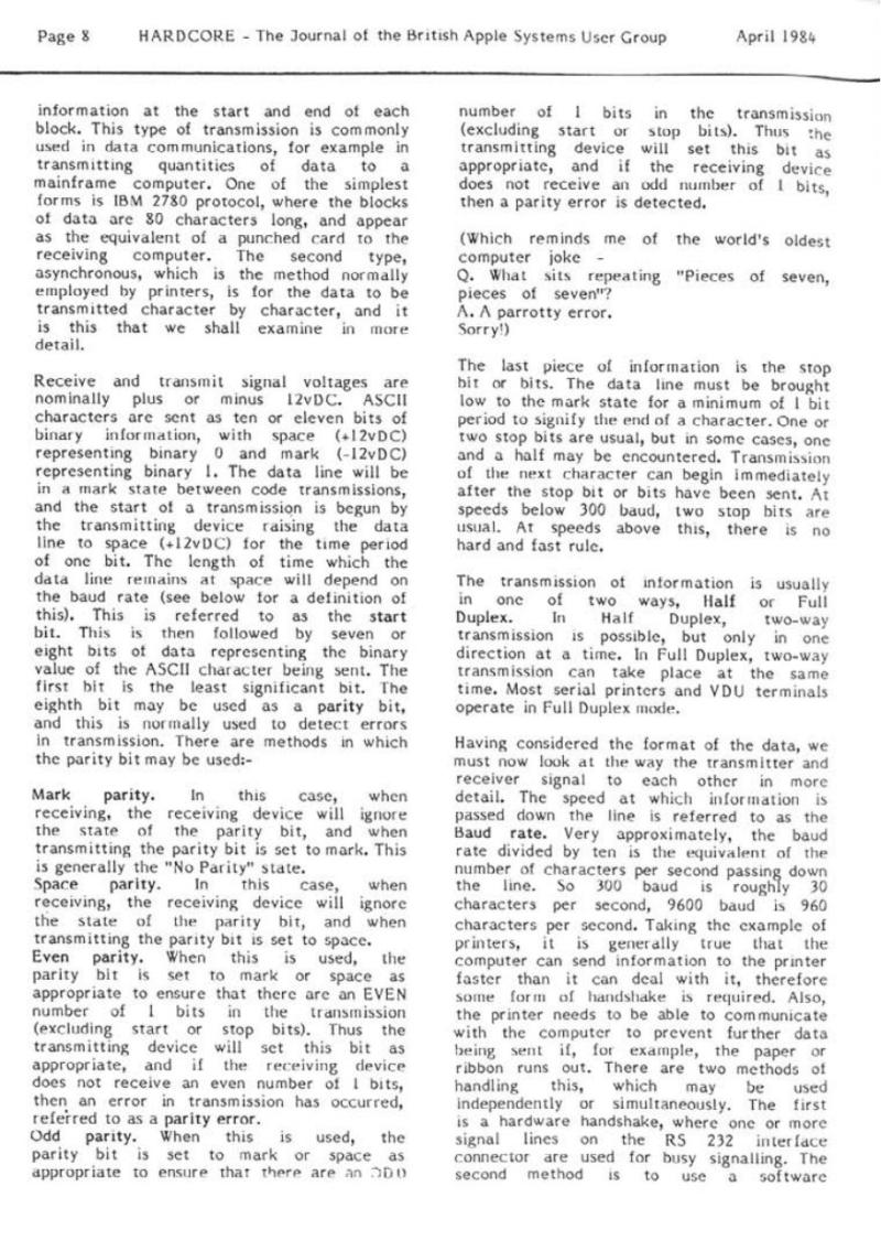 Hardcore Volume 4 No. 2 1984 04 BASUG GB — page 8
