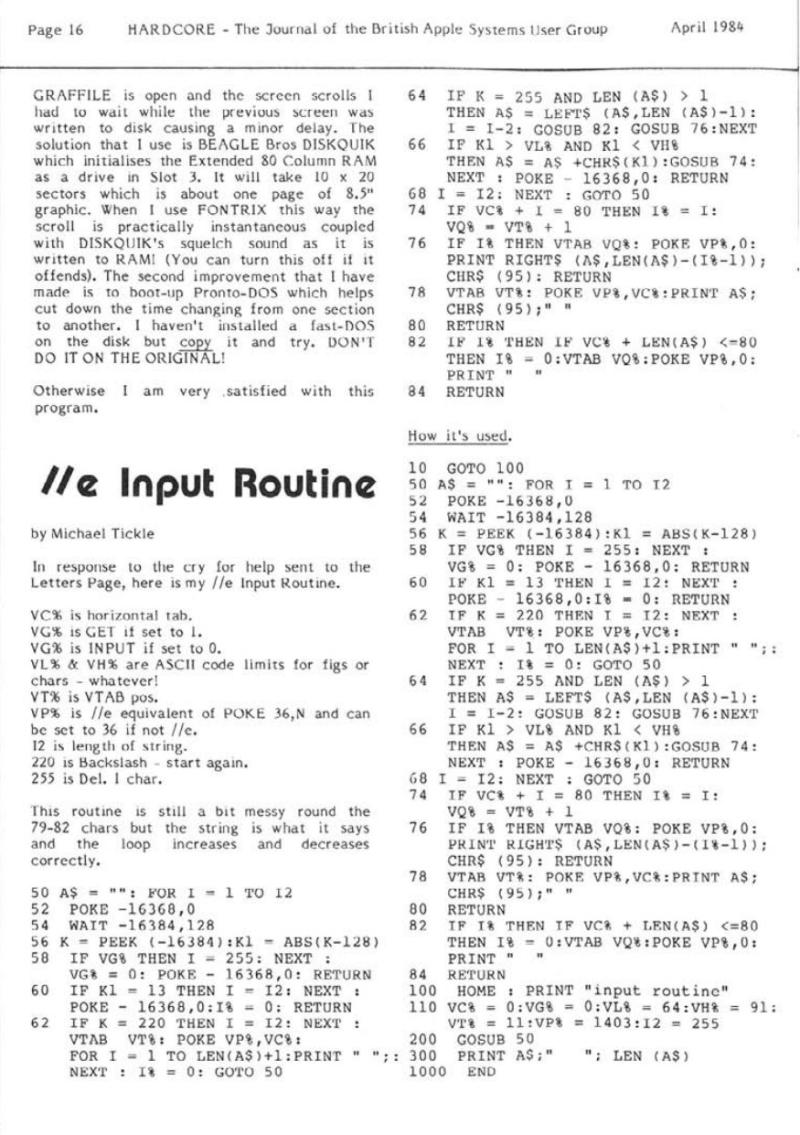 Hardcore Volume 4 No. 2 1984 04 BASUG GB — page 16