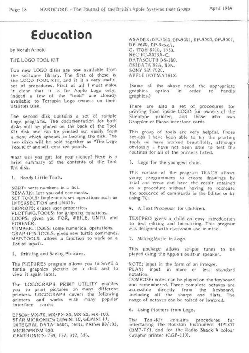Hardcore Volume 4 No. 2 1984 04 BASUG GB — page 18