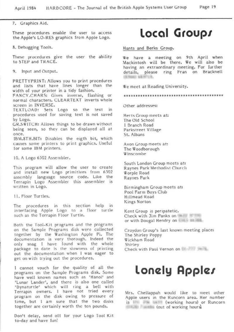 Hardcore Volume 4 No. 2 1984 04 BASUG GB — page 19