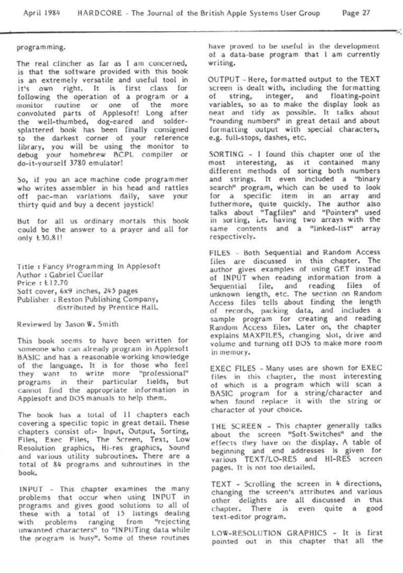 Hardcore Volume 4 No. 2 1984 04 BASUG GB — page 27