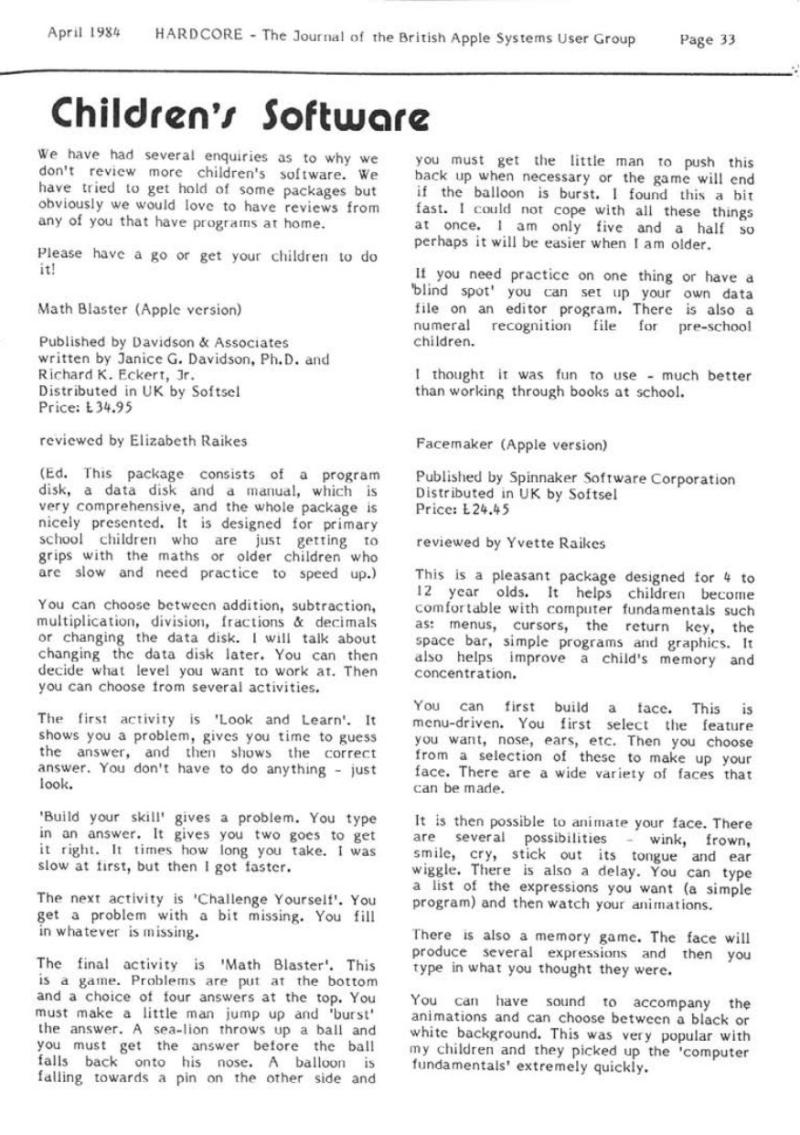 Hardcore Volume 4 No. 2 1984 04 BASUG GB — page 33
