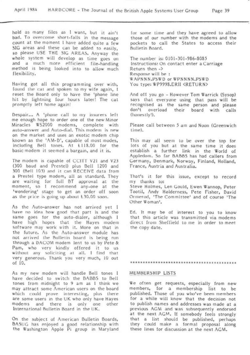 Hardcore Volume 4 No. 2 1984 04 BASUG GB — page 39