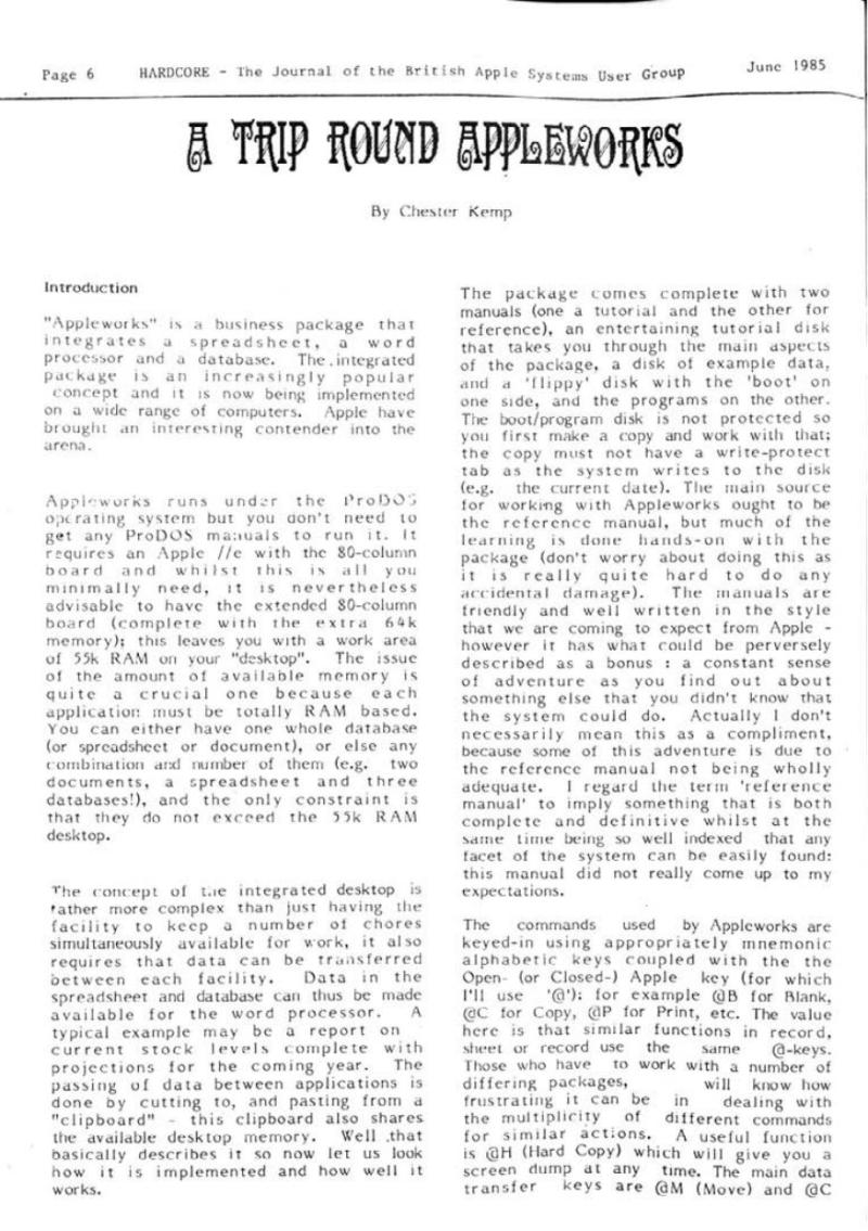 Hardcore Volume 5 No. 3 1985 06 BASUG GB — page 6