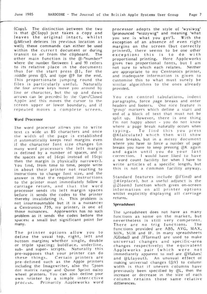 Hardcore Volume 5 No. 3 1985 06 BASUG GB — page 7