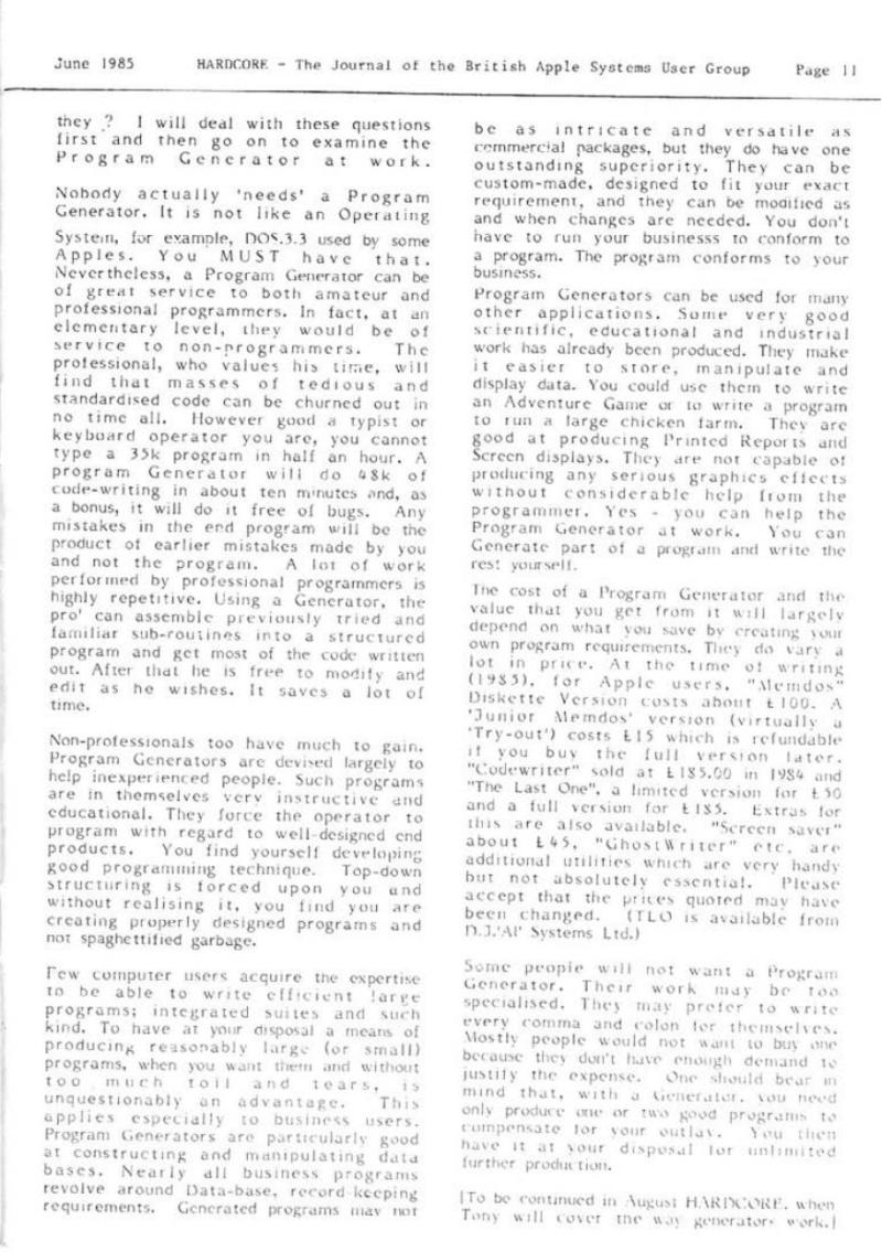 Hardcore Volume 5 No. 3 1985 06 BASUG GB — page 11