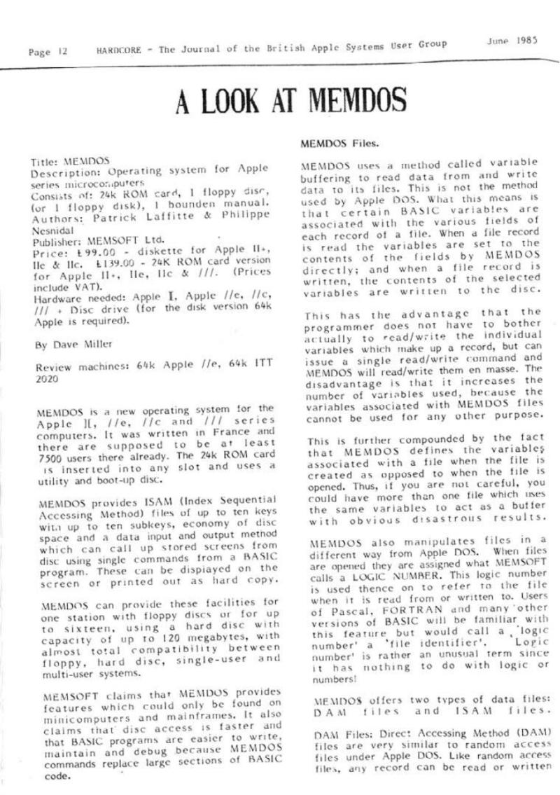 Hardcore Volume 5 No. 3 1985 06 BASUG GB — page 12