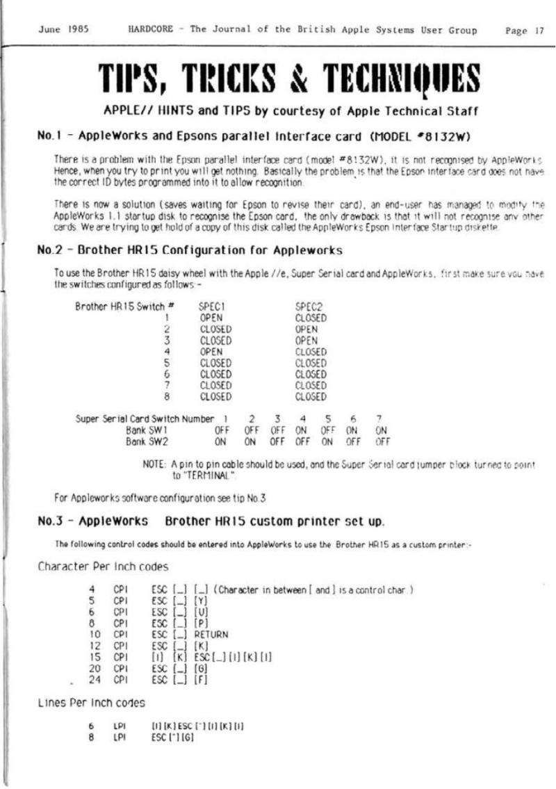 Hardcore Volume 5 No. 3 1985 06 BASUG GB — page 17