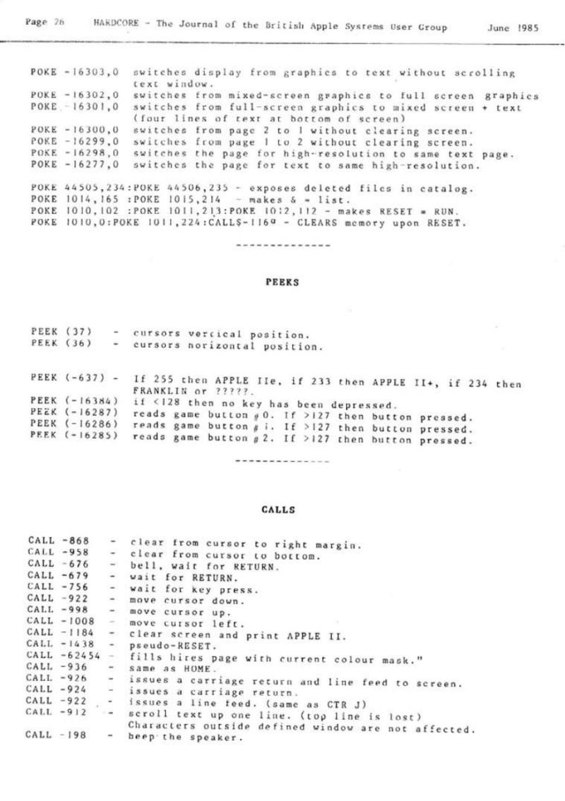 Hardcore Volume 5 No. 3 1985 06 BASUG GB — page 26