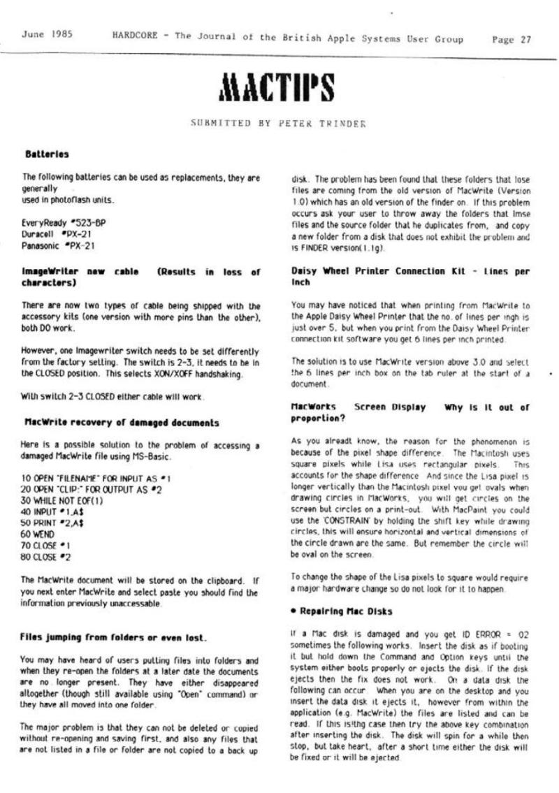 Hardcore Volume 5 No. 3 1985 06 BASUG GB — page 27