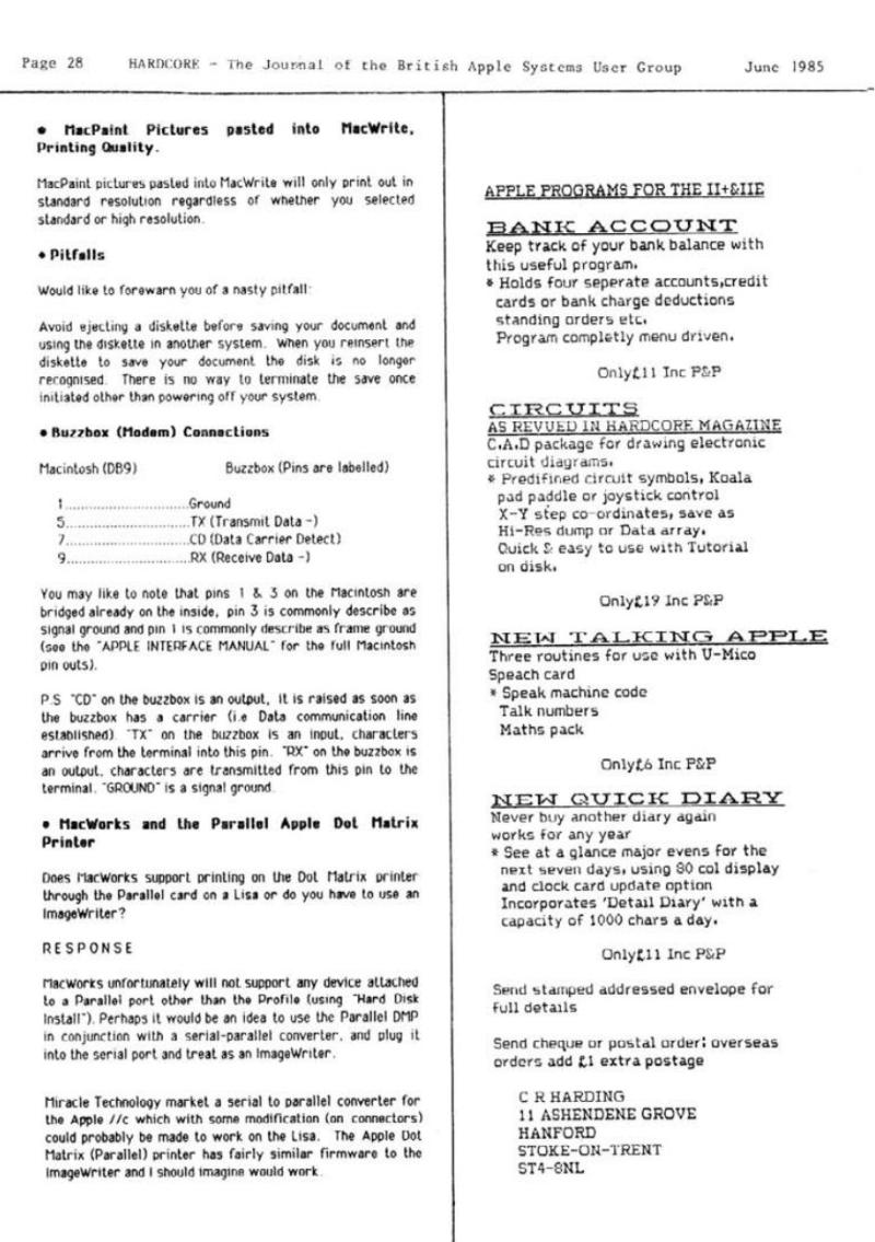 Hardcore Volume 5 No. 3 1985 06 BASUG GB — page 28
