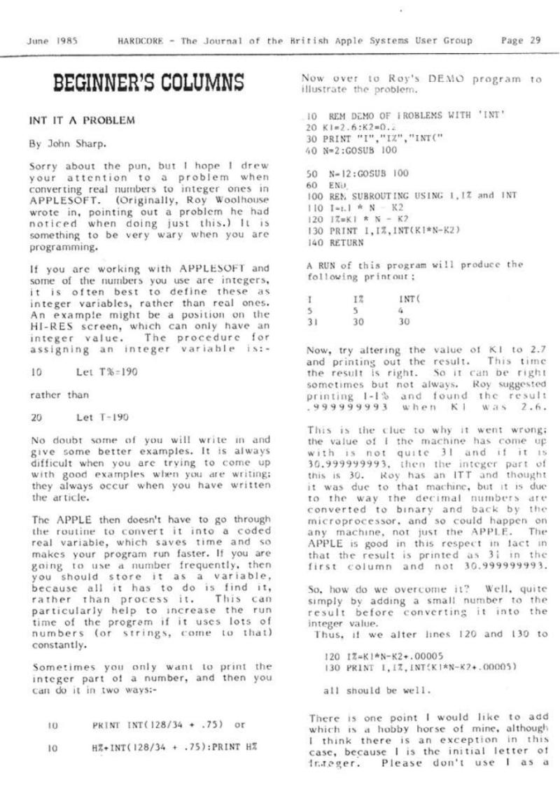 Hardcore Volume 5 No. 3 1985 06 BASUG GB — page 29