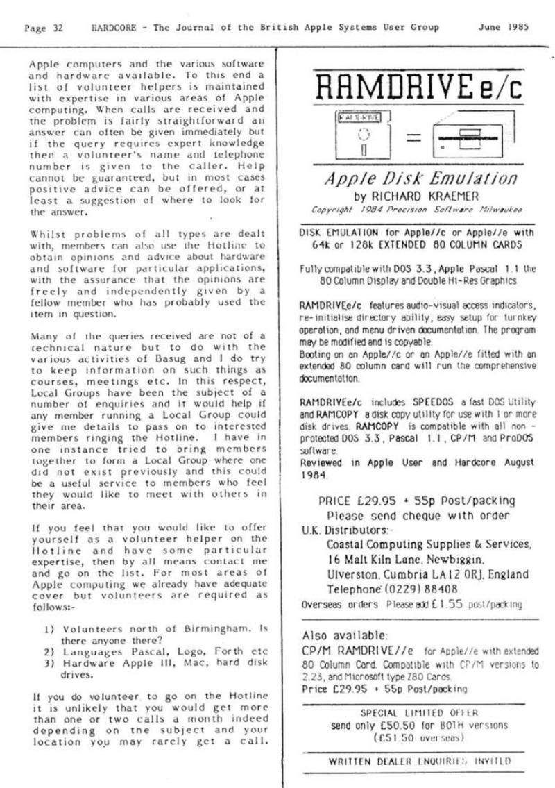 Hardcore Volume 5 No. 3 1985 06 BASUG GB — page 32