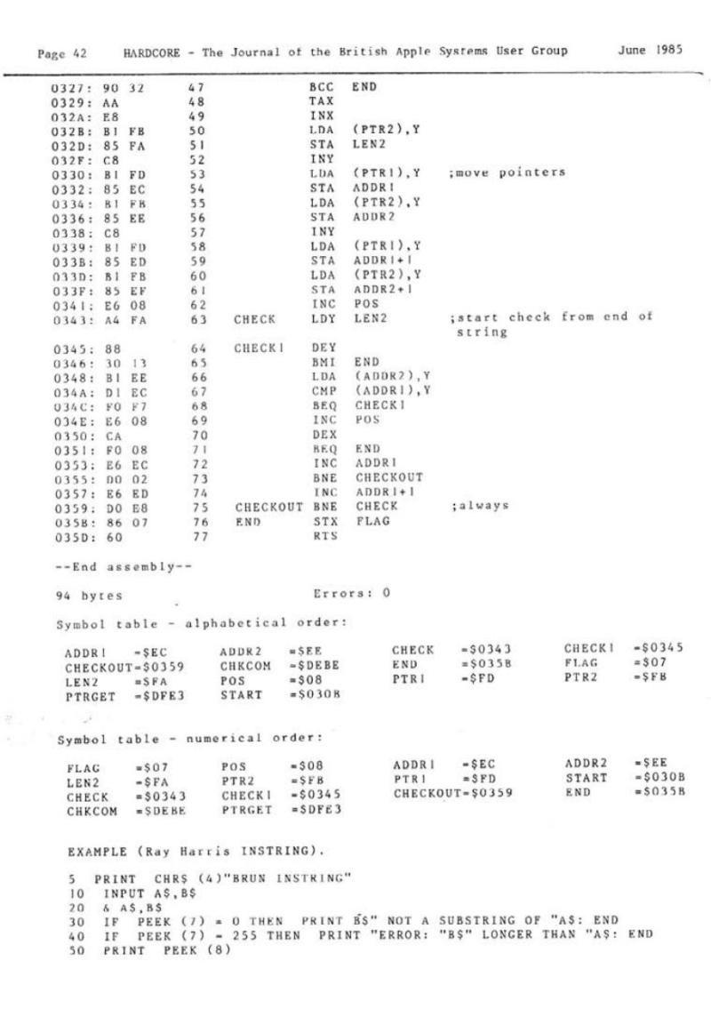 Hardcore Volume 5 No. 3 1985 06 BASUG GB — page 42