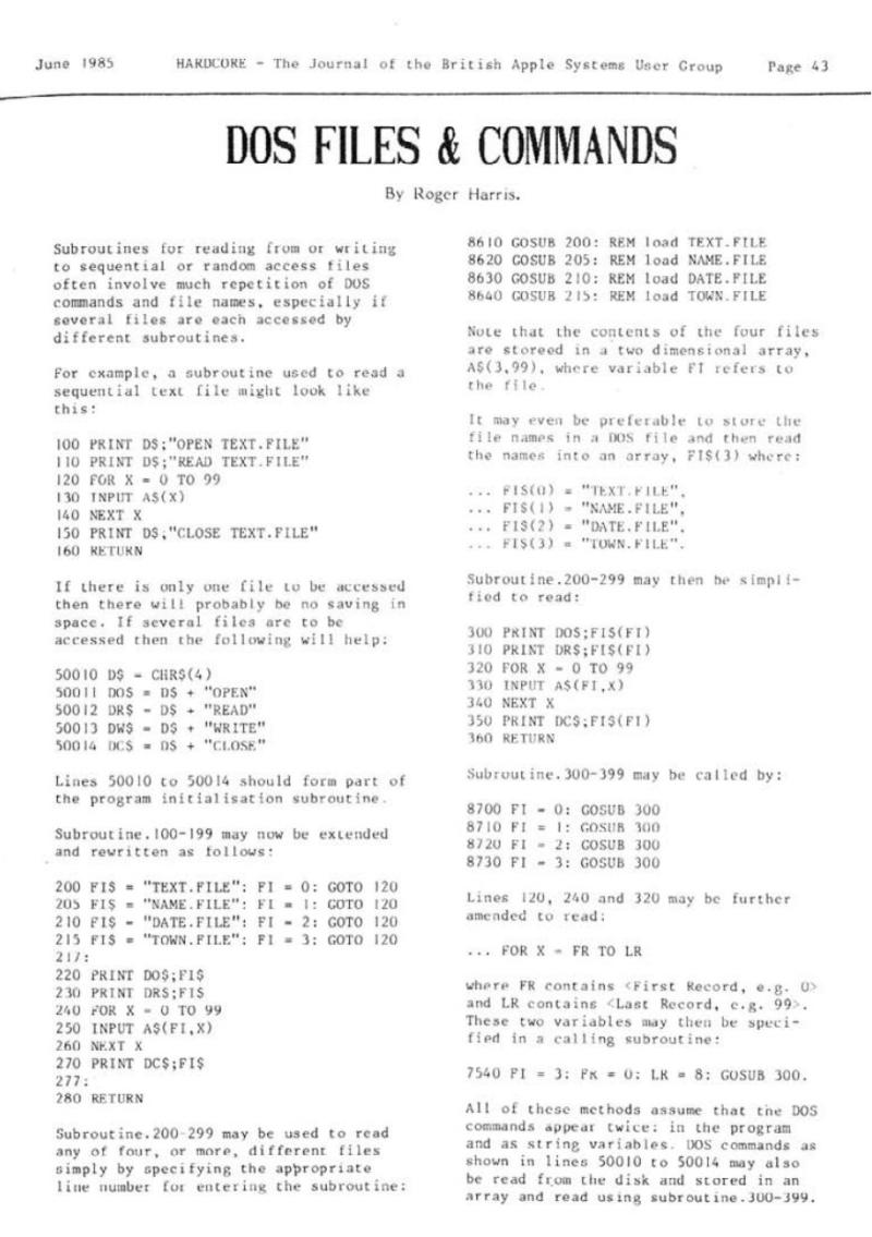 Hardcore Volume 5 No. 3 1985 06 BASUG GB — page 43