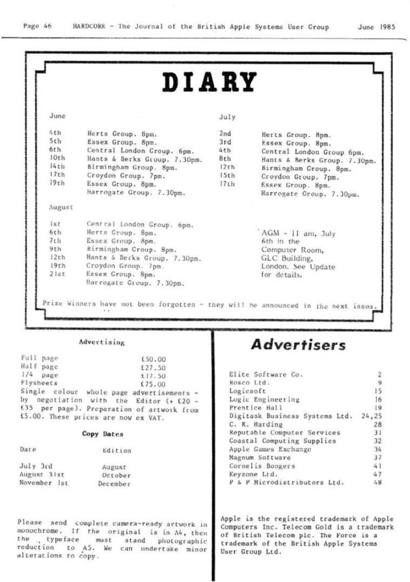 Hardcore Volume 5 No. 3 1985 06 BASUG GB — page 46