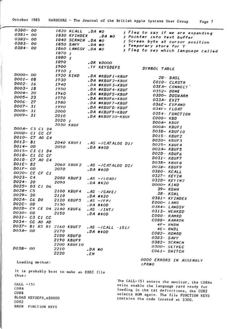 Hardcore Volume 5 No. 5 1985 10 BASUG GB — page 7
