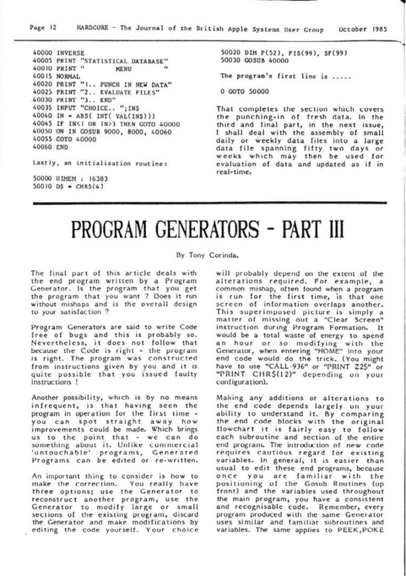 Hardcore Volume 5 No. 5 1985 10 BASUG GB — page 12