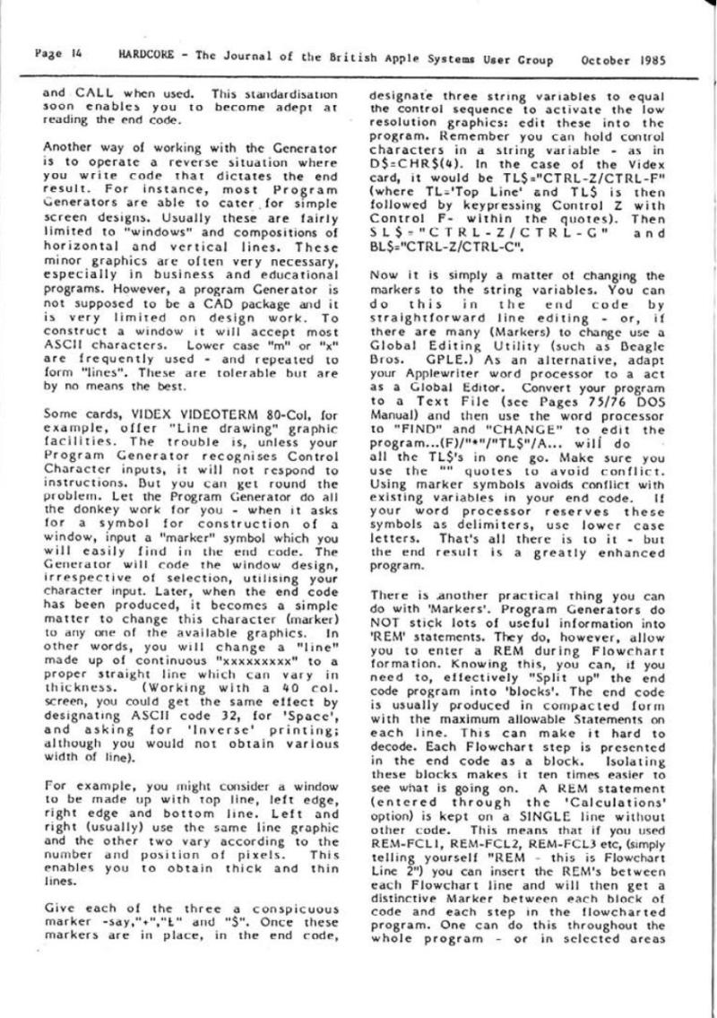 Hardcore Volume 5 No. 5 1985 10 BASUG GB — page 14