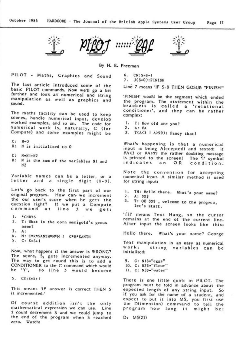 Hardcore Volume 5 No. 5 1985 10 BASUG GB — page 17