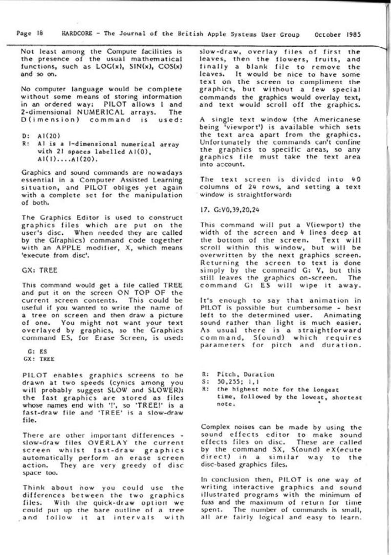 Hardcore Volume 5 No. 5 1985 10 BASUG GB — page 18