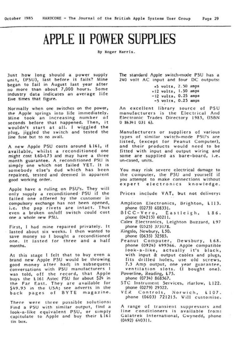 Hardcore Volume 5 No. 5 1985 10 BASUG GB — page 29