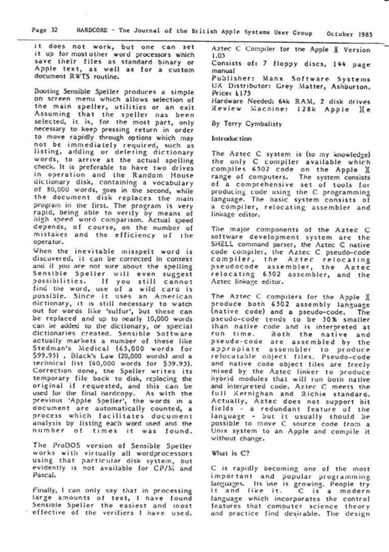 Hardcore Volume 5 No. 5 1985 10 BASUG GB — page 32