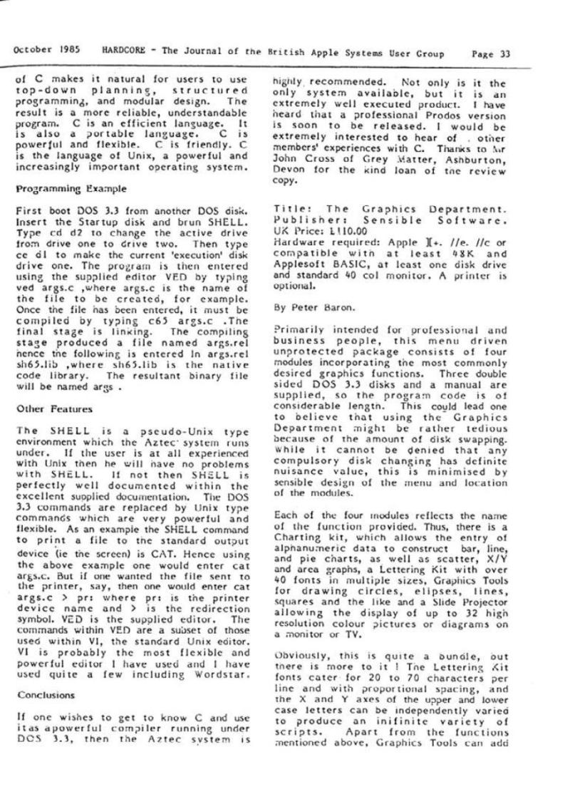 Hardcore Volume 5 No. 5 1985 10 BASUG GB — page 33